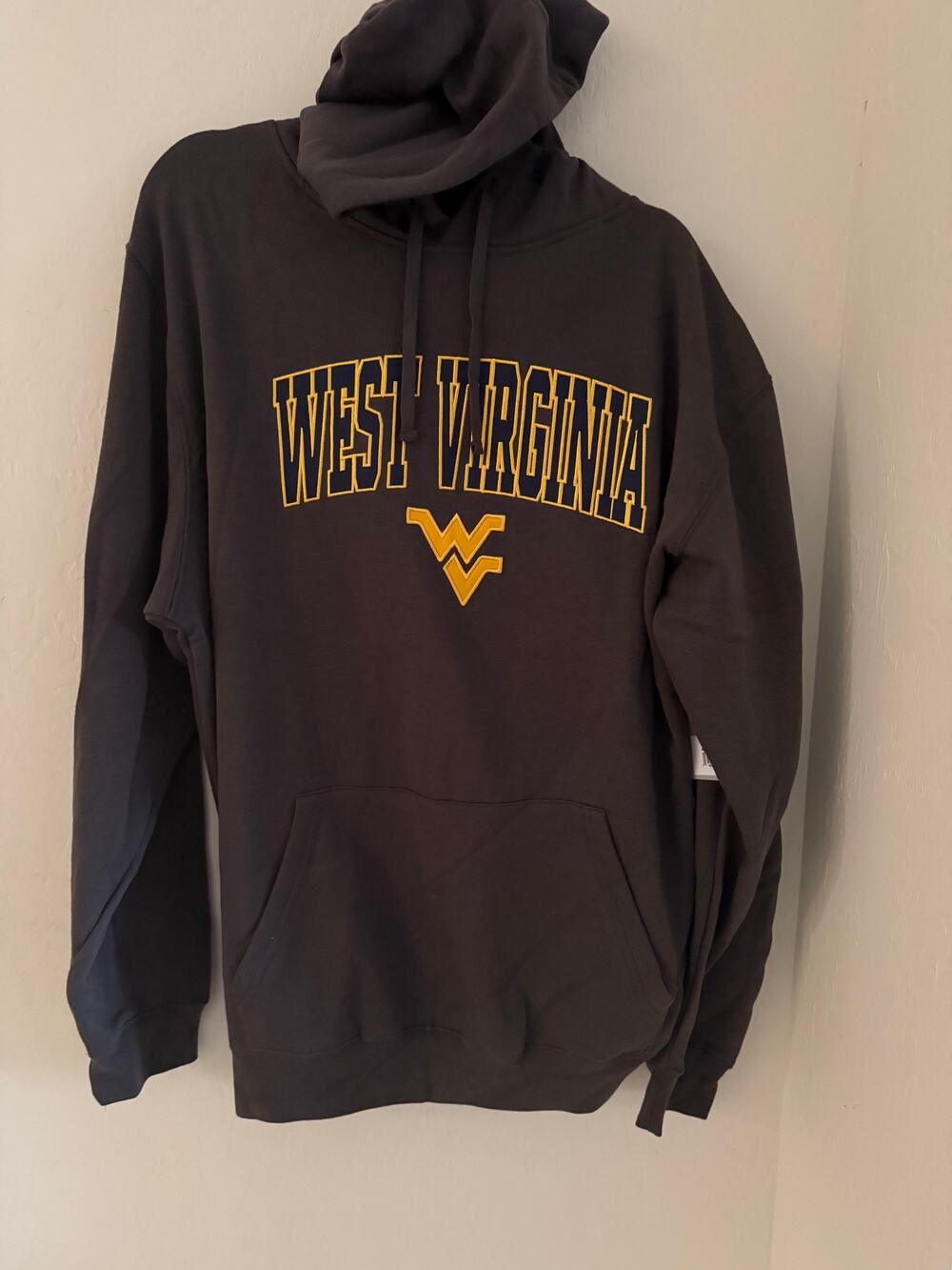 West Virginia Mountaineers Men's Colosseum Charcoal Stitched Hoodie Size 2XL NWT